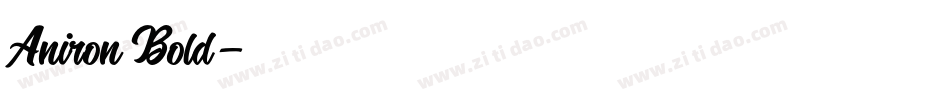 Aniron Bold字体转换